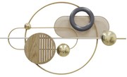 Διακοσμητικό Τοίχου Lupus 345-000012 89,5x52,5x6cm Gold-Brown Inart Μέταλλο