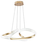 Κρεμαστό φωτιστικό LED 40W 3CCT (by switch on base) σε χρώμιο D:60cm (6100-Golden) - 6100-Golden