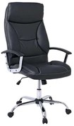Πολυθρόνα Διευθυντή BF5700 Pu Μαύρο/Χρώμιο
