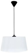 Κρεμαστό Φωτιστικό Οροφής 1xE27 Πλαστικό Φ35cm Drum Heronia Lighting-35-0079-Μαύρο-Λευκό 35-0079