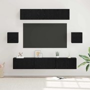 vidaXL Σετ επίπλου τηλεόρασης 7 pcs Μαύρη δρυς 80 x 30 x 30 εκ
