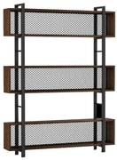 Βιβλιοθήκη Fifer καρυδί-μαύρο 120x27x185εκ 120x27x185 εκ.