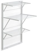 Επιτοίχια Απλώστρα Karim ARiT από ξύλο, με συνολική επιφάνεια απλώματος 15m και διαστάσεις 68x63x119cm - White