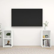 vidaXL Έπιπλα Τηλεόρασης 2 τεμ. Λευκά 72 x 35 x 36,5 εκ. Επεξ. Ξύλο