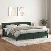 ΚΡΕΒΑΤΙ BOXSPRING ΜΕ ΣΤΡΩΜΑ ΣΚΟΥΡΟ ΠΡΑΣΙΝΟ 200X200ΕΚ. ΒΕΛΟΥΔΙΝΟ 3127574