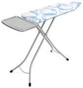 Τραπέζι σιδερώματος Brabantia B 90300120, 124x38 cm, 7 θέσεις ρύθμισης, υποδοχή γεννήτριας ατμού, PerfectFlow, Λευκό/Μπλε