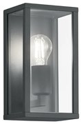 Απλίκα Επίτοιχη 1xE27 IP44 Aluminium Antracite Trio Lighting Garonne 201860142