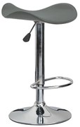WOODWELL ΕΜ100,3SADDLE Σκαμπό BAR, Βάση Χρώμιο, Pvc Γκρι, Ρύθμιση Ύψους, Περιστρεφόμενο 45x43x58/64-79/85cm ΕΜ100,3