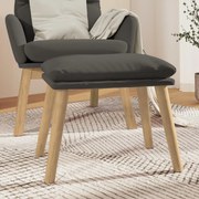 Υποπόδιο Σκούρο Γκρι 45x29,5x35 εκ. Βελούδινο 341436