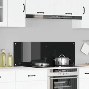 vidaXL Πίσω Πάνελ Κουζίνας Μαύρο 120 x 40 x 0.6 εκ. σκληρυμένο γυαλί