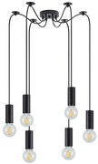 Φωτιστικό Οροφής Adept Tube 77-8477 45x45x300cm 6xE27 60W Black Homelighting