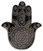 HAMSA DECO ΤΟΙΧΟΥ POLYRESIN ΜΑΥΡΟ ΛΕΥΚΟ 24,5x2,5xH29,5cm - 019682