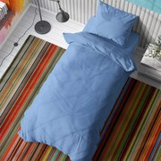 Σεντόνι Μονό Επίπεδο + Μαξιλαροθήκη (Σετ) Dimcol Solid Sky Blue 498