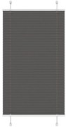 vidaXL Πλισέ περσίδα Μαύρο 70x150 cm Πλάτος υφάσματος 69,4 cm
