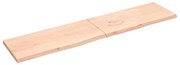 vidaXL Ράφι Τοίχου 220x50x(2-4) εκ. από Ακατέργαστο Μασίφ Ξύλο Δρυός