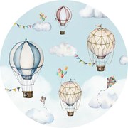 Balloons Bonanza Ταπετσαρια Τοιχου Γαλαζιο Στρογγυλη 80cm