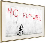 Αφίσα - Banksy: No Future - 60x40 - Χρυσό - Με πασπαρτού