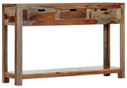 vidaXL Κονσόλα Τραπέζι με 3 Συρτάρια 120x30x75 εκ. Μασίφ Ξύλο Ακακίας