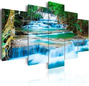 Πίνακας - Blue Waterfall in Kanchanaburi, Thailand 100x50