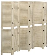 vidaXL Διαχωριστικό Χώρου με 6 Πάνελ 210x165 εκ. Μασίφ Ξύλο Παυλώνιας