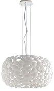 Φωτιστικό Οροφής Dioniso I-DIONISO-S48-BCO 3xE27 Φ48cm 147cm White Luce Ambiente Design Μέταλλο