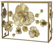 Artekko 98.5 X 30.5 X 77cm μέταλλο και καθρέφτης κονσόλας πίνακα