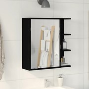 vidaXL Καθρέφτης Μπάνιου Ντουλάπι Μαύρο Δρυς 62,5x20,5x64 εκ από Επεξεργασμένο Ξύλο