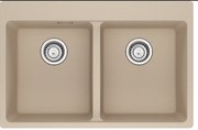 Franke MRG 620-34-34 Ένθετος Γρανιτένιος Νεροχύτης με απλή βαλβίδα 80cm Oatmeal