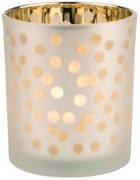 Χριστουγεννιάτικο Κηροπήγιο Για Ρεσώ Glossy Light Dots RD0090661 Φ7,3x8cm Clear-Gold Raeder