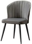 Καρέκλα Rubi (Σετ 4Τμχ) 107BCK1101 52x42x85cm Grey-Black Mdf, Ύφασμα