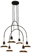 Φωτιστικό Οροφής  HL-3528-6 EVERDINA BLACK PENDANT - 51W - 100W - 77-3826