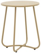 Τραπέζι Bramwell  μέταλλο μπεζ Φ40x50εκ