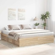 vidaXL Πλαίσιο Κρεβατιού Sonoma Δρυς 200x200 εκ.