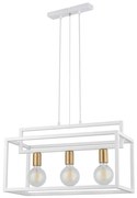 Φωτιστικό Οροφής-Ράγα Vigo 3 32442 26x58x80cm 3xE27 60W White-Gold Sigma Lighting