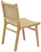 Καρέκλα Julien rubberwood φυσικό-έδρα φυσικό σχοινί 61x54x85εκ 59x49x86 εκ.