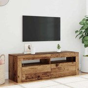 vidaXL Έπιπλο Τηλεόρασης LED Όψη Παλαιού Ξύλου 120x35x40 εκ.Επεξ. Ξύλο