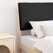 vidaXL Ταπετσαρισμένο κεφαλάρι Μαύρο 80 cm Στερεά ξυλεία πεύκου