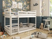 Χαμηλή Κουκέτα Montessori Mini από μασίφ ξύλο White  90×200cm (Δώρο 10% Έκπτωση στα Στρώματα)