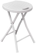 Σκαμπό Πτυσσόμενο Λευκό 31-30766