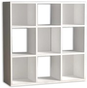 Βιβλιοθήκη Cube Megapap από μελαμίνη χρώμα λευκό 90x30x90εκ.-GP022-0035,1
