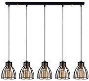 Φωτιστικό Οροφής - Ράγα Kemah 525NOR1573 85x15x108cm 5xE27 40W Black-Copper Opviq