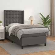 ΚΡΕΒΑΤΙ BOXSPRING ΜΕ ΣΤΡΩΜΑ ΓΚΡΙ 90X190 ΕΚ. ΑΠΟ ΣΥΝΘΕΤΙΚΟ ΔΕΡΜΑ 3132475