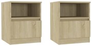 Κομοδίνα 2 τεμ. Sonoma Δρυς 40 x 40 x 50 εκ. από Επεξ. Ξύλο 806164
