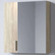 Καθρέπτης Μπάνιου Με Ντουλάπι Siena 3MSI065SN0W 60x14x65cm Sonoma Μελαμίνη