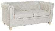 Καναπές DKD Home Decor 151 x 82 x 70 cm Φυσικό Ξύλο Καφέ Κρεμ Vintage