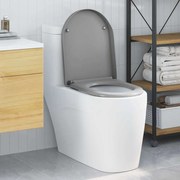 vidaXL Κάθισμα τουαλέτας γρήγορης απελευθέρωσης Γκρι