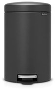 Brabantia 649741 Κάδος Απορριμμάτων Πλαστικός NewIcon 12L, Mineral Infinite Grey