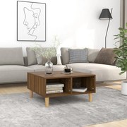 Τραπεζάκι Σαλονιού Καφέ Δρυς 60x60x30 εκ. Επεξεργασμένο Ξύλο 813166