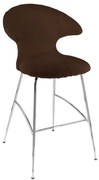 Σκαμπό Μπάρ Time Flies Teddy 590-19C5912-2 51x56x112cm Brown-Chrome Umage