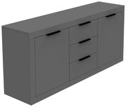 Μπουφές Doha σε ανθρακί απόχρωση 180x45x80.5εκ Υλικό: CHIPBOARD 361-000072